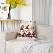 Rojdestvo yostiq qopqog'i, yumshoq, zamonaviy, 44.96cm x 44.96cm, bitta tomonli bosma, polyester, mehmonxona va yotoq xonasi uchun