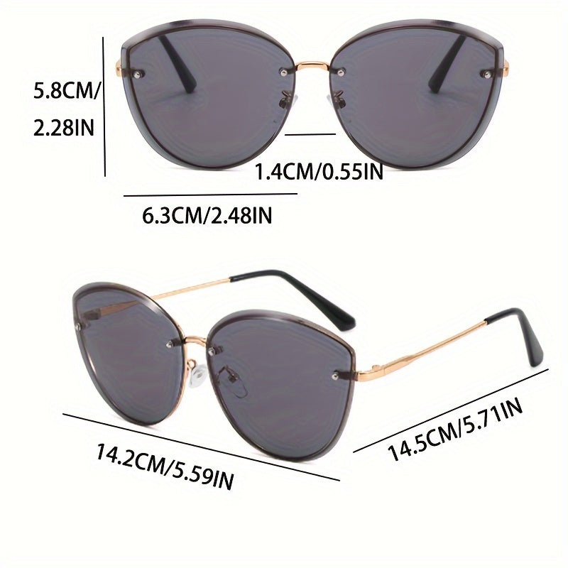 Korean Summer Fashion Glasses Cat Eye Ocean Film Decorative Eyewear
