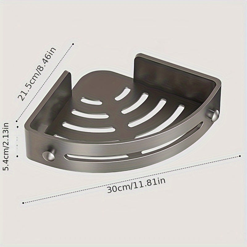 Wall-Mounted Bathroom Shelf with Towel Holder No-Drill Installation Resin Storage Rack for Toilets and Washrooms