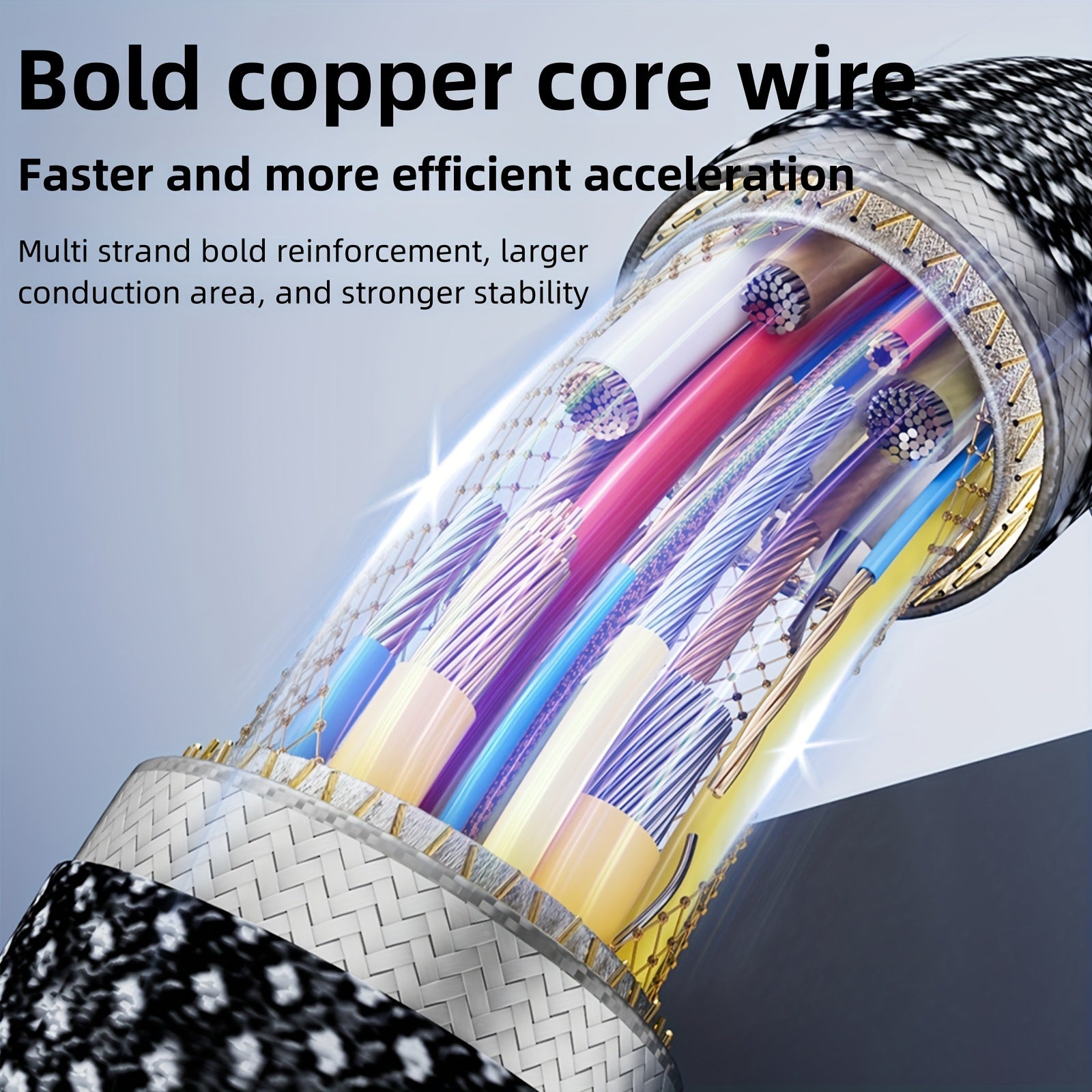 Кабель быстрой зарядки USB Type-C с двунаправленной передачей данных 240 Вт для смартфонов и ноутбуков