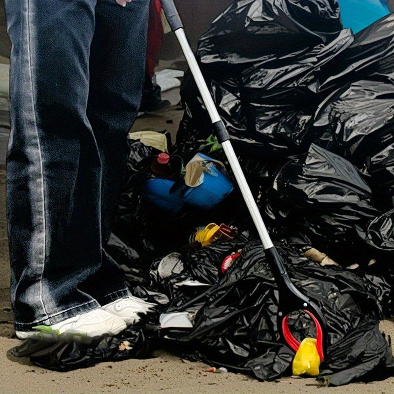 Uy sharoitida chiqindilarni yig'ish uchun uzoq tutqichli kimyo-muhofaza qiluvchi alyuminiy sanitariya klampi