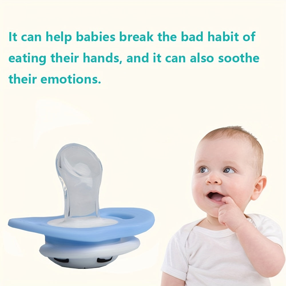 Silicone Soccer Ball Pacifier for Babies 0-6 Months, Washable, Gentle on Teeth in Red Blue Green Pink