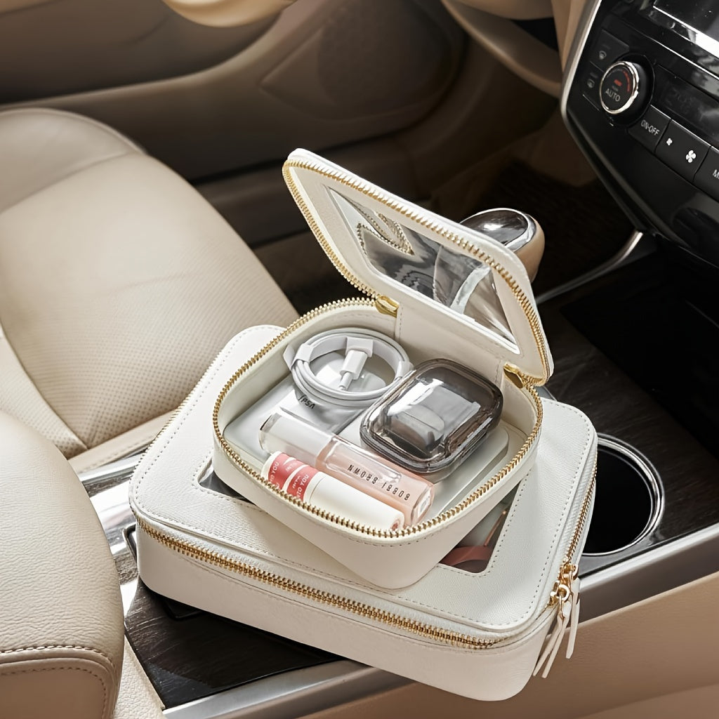 Clear Transparent Cosmetic Bag with See-Through Storage for Travel and Toiletries