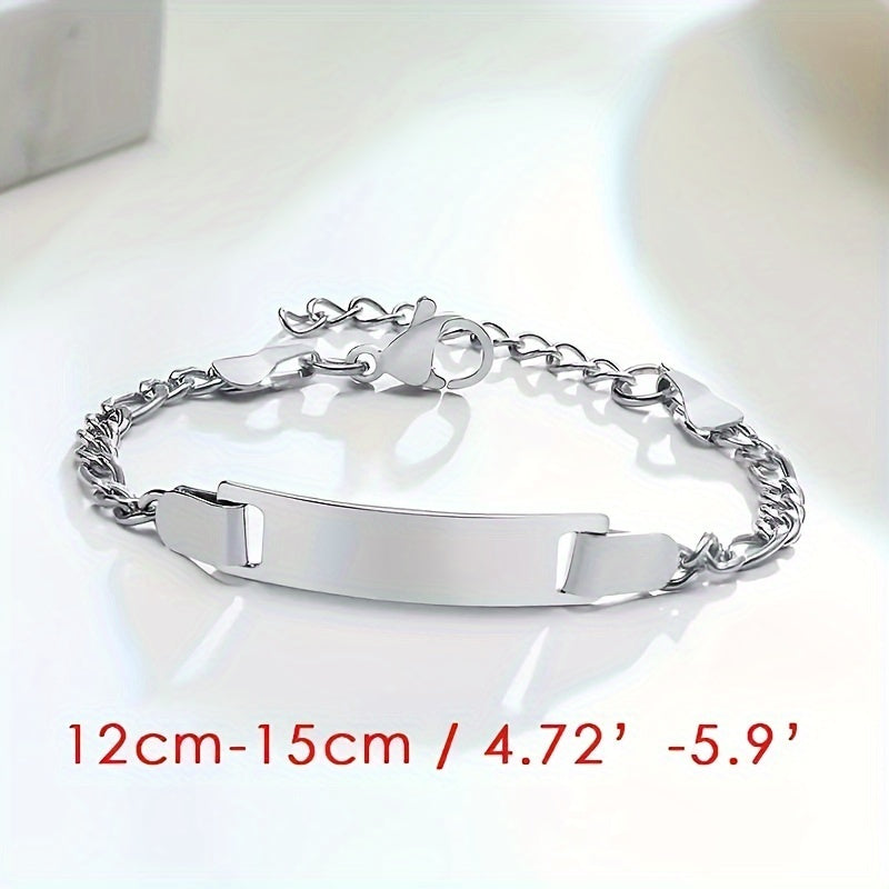 Personalized Baby Name ID Child's Bracelet Stainless Steel Adjustable Engraved Birthdate Gift