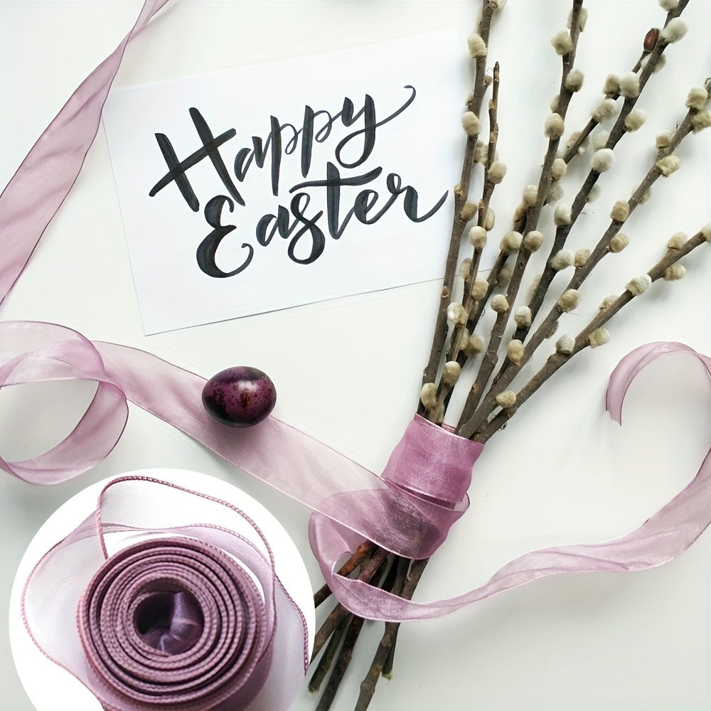 Envoltura de regalo para el Día de San Valentín con cinta de raso de gasa para decoraciones de bodas