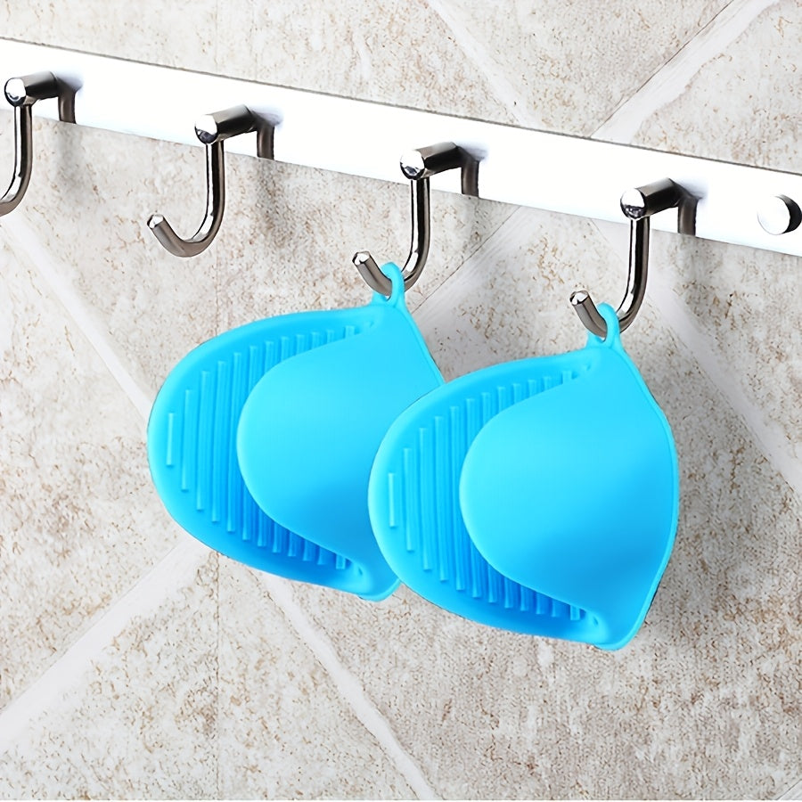 3-Piece Silicone Kitchen Gadget Set with Pot Strainer Oven Mitts and Adjustable Clip Strainer