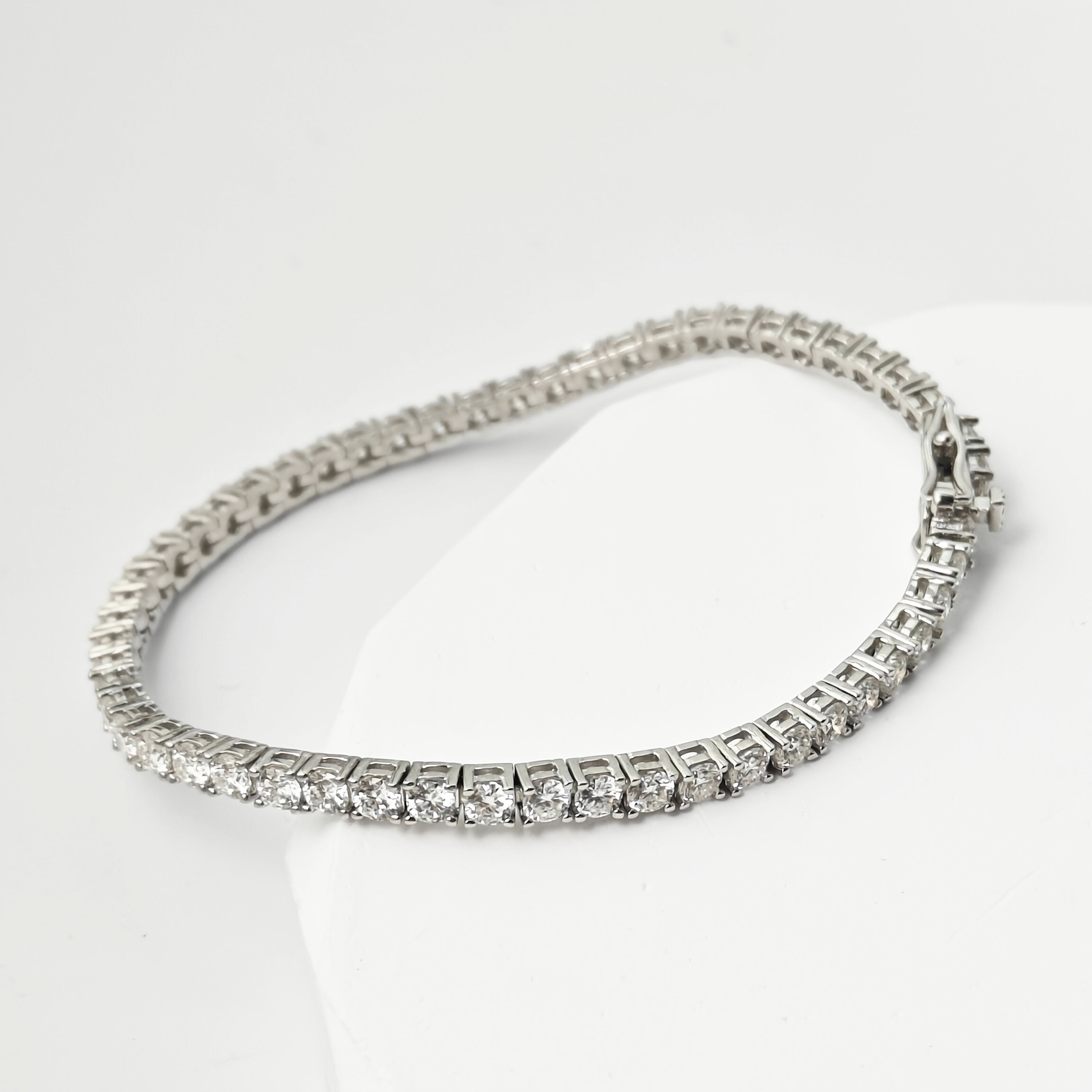 Moissanite Tennis Bracelet Sterling Silver Square Cut Elegant Jewelry for Women