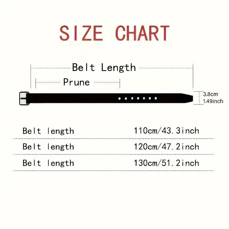 Men's Black PU Leather Belt Casual for Daily Wear and Occasions