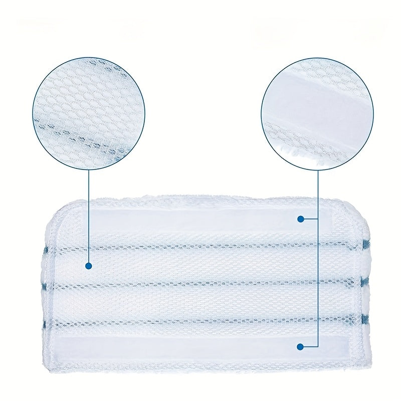 Микрофибровые насадки для паровых швабр, синие и белые, многоразовые, для твердых пород дерева, плитки, ламината