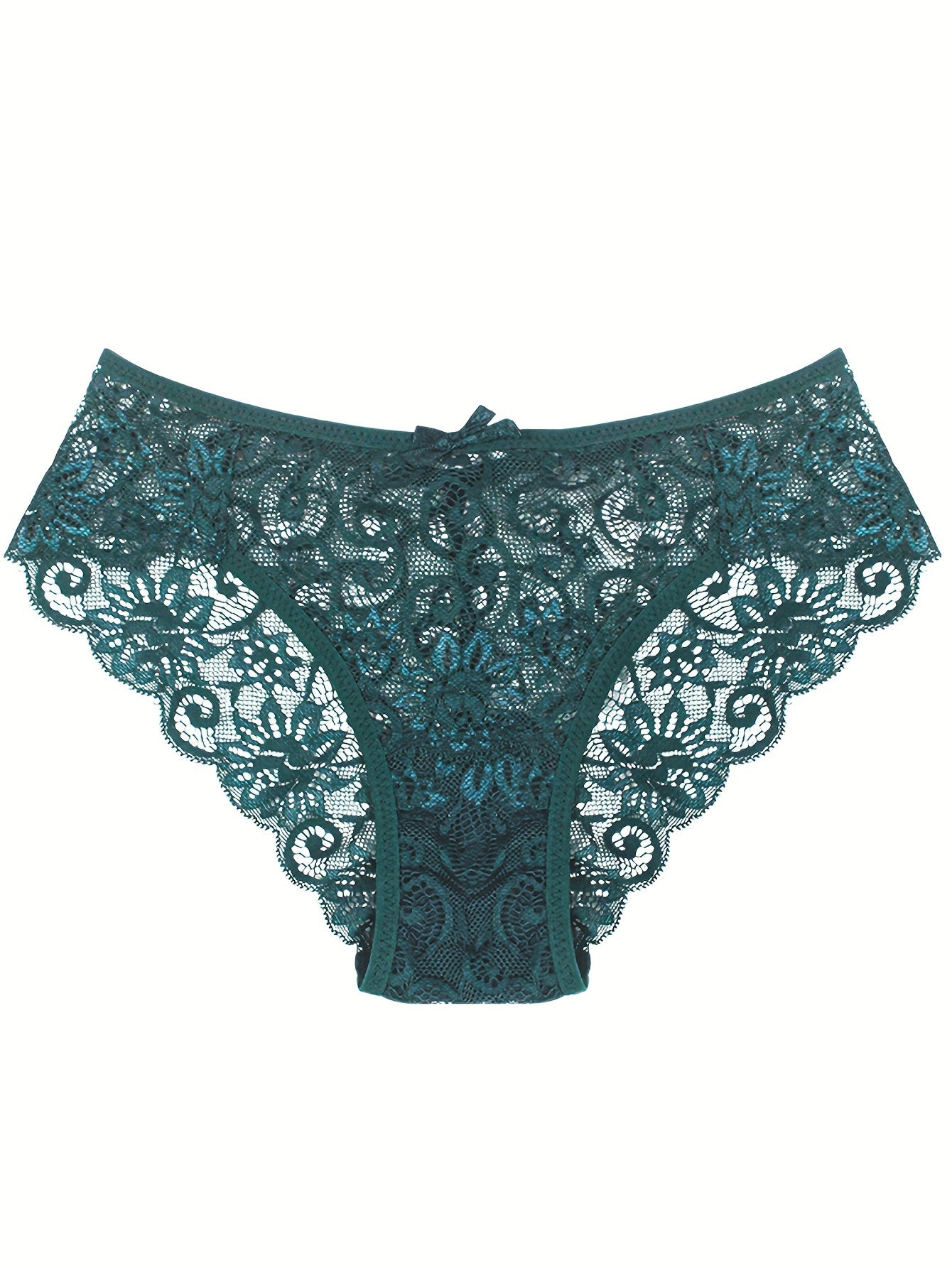 Set of Five Women's Lace Hollow Waist Briefs Lingerie Set