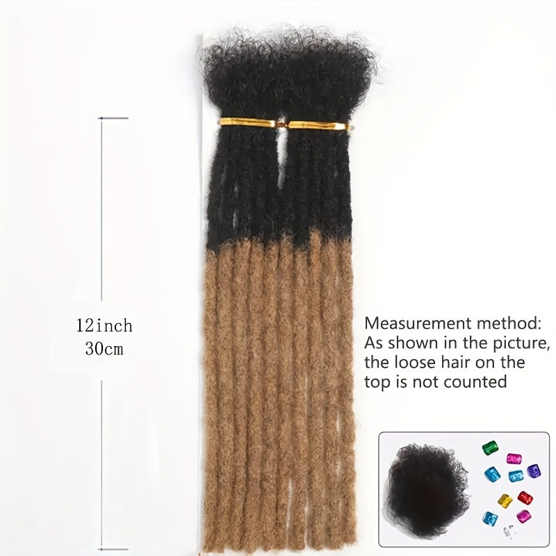 Men's Dreadlock Extensions 0.4cm 10 Strands Human Hair Braids