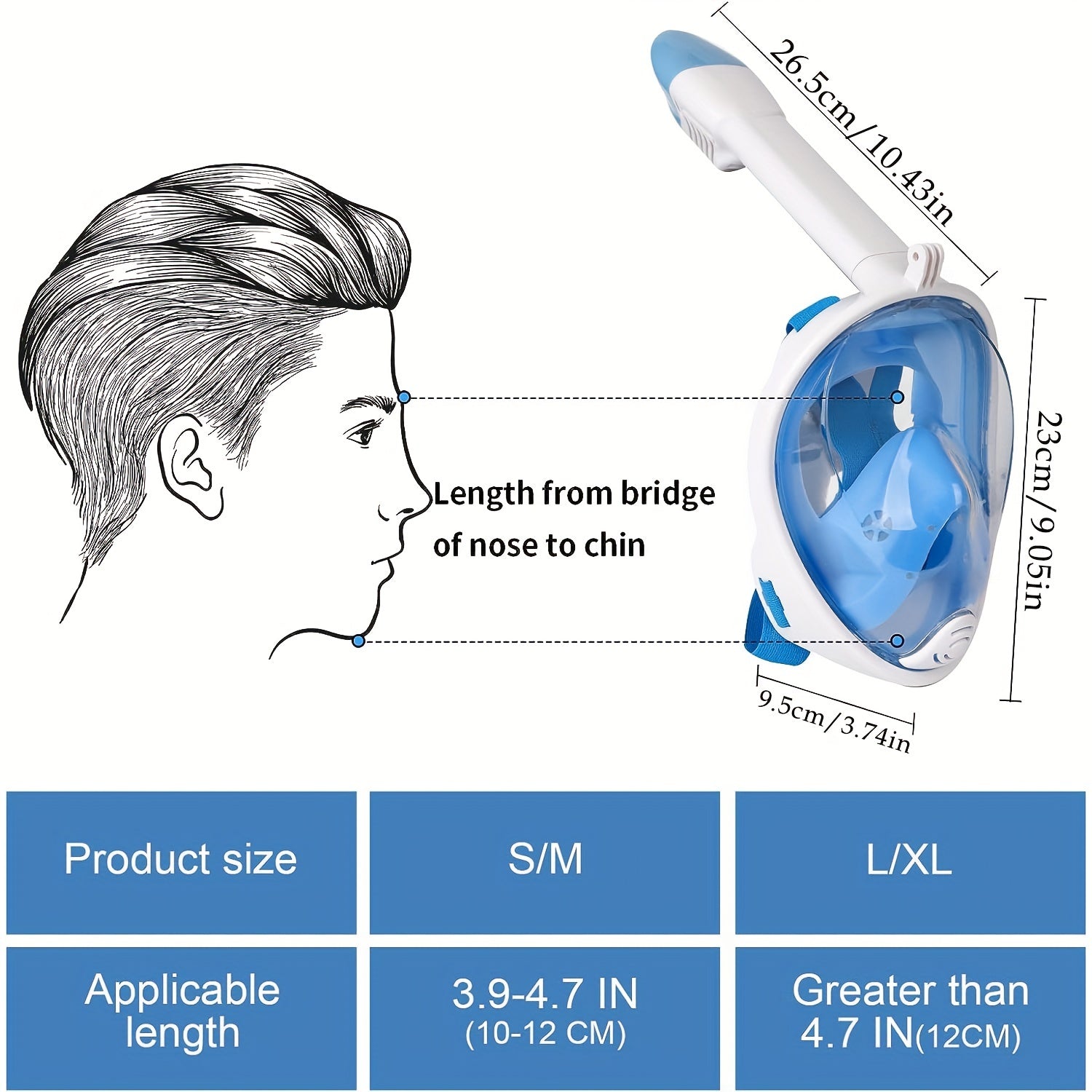 Kattalar va suzuvchilar uchun eng yaxshi snorkel maskasi - panoramali ko'rinish, xavfsiz nafas olish, anti-tuman, anti-qochish va kamera ushlash.