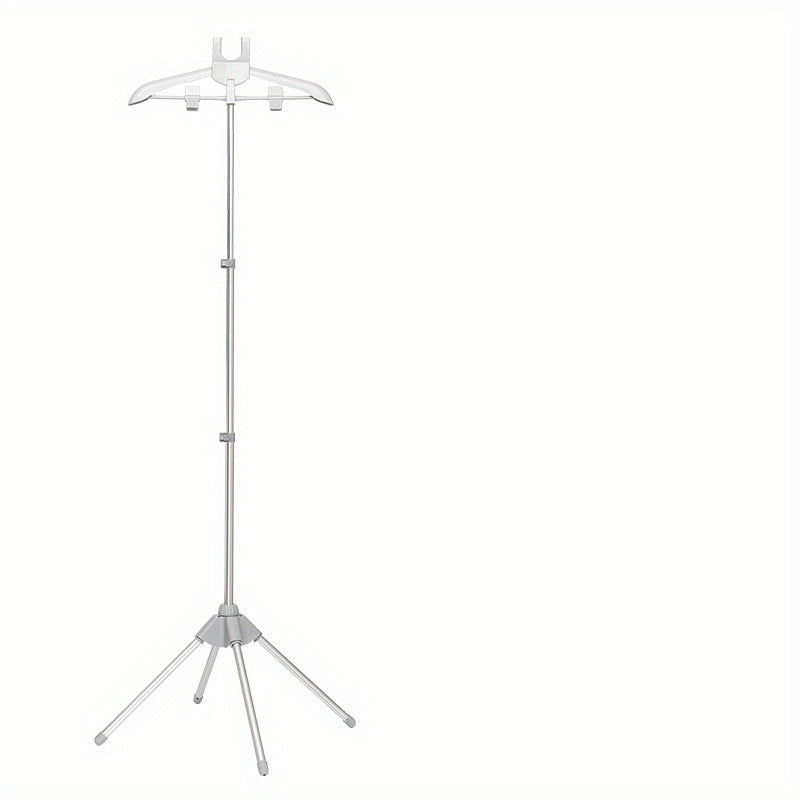 Soporte portátil para vaporizar ropa con altura ajustable y clips para planchar