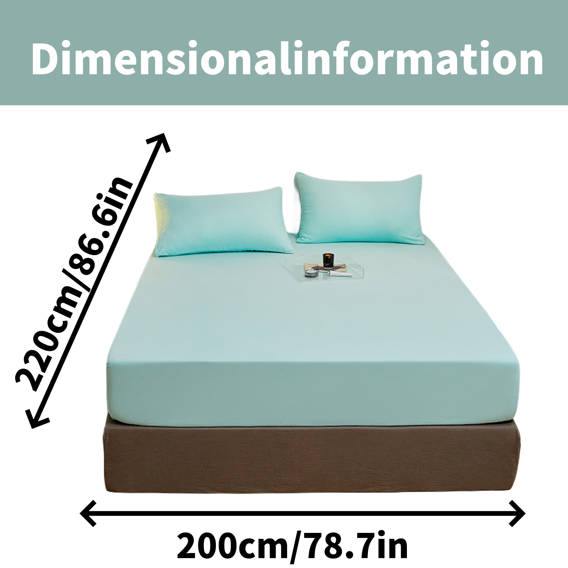 Juego de sábanas ajustadas de poliéster cepillado con 2 fundas de almohada, con bolsillo profundo, ropa de cama