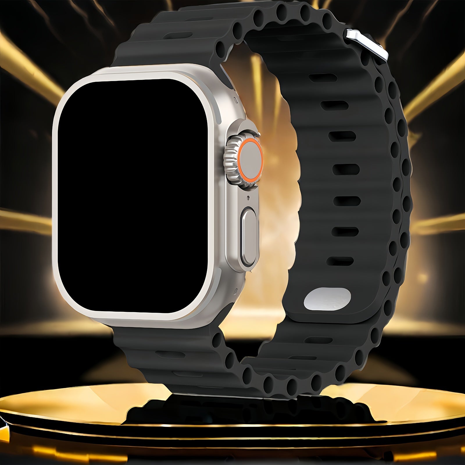 Silicone Sport Watch Band for Apple Watch Ultra 2 and Series SE 9/8/7/6/5/4 Men Women Waterproof Breathable 45mm 49mm