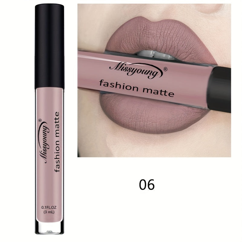 Женская матовая жидкая помада для губ, стойкая, увлажняющая, красная, черная, нейтральная