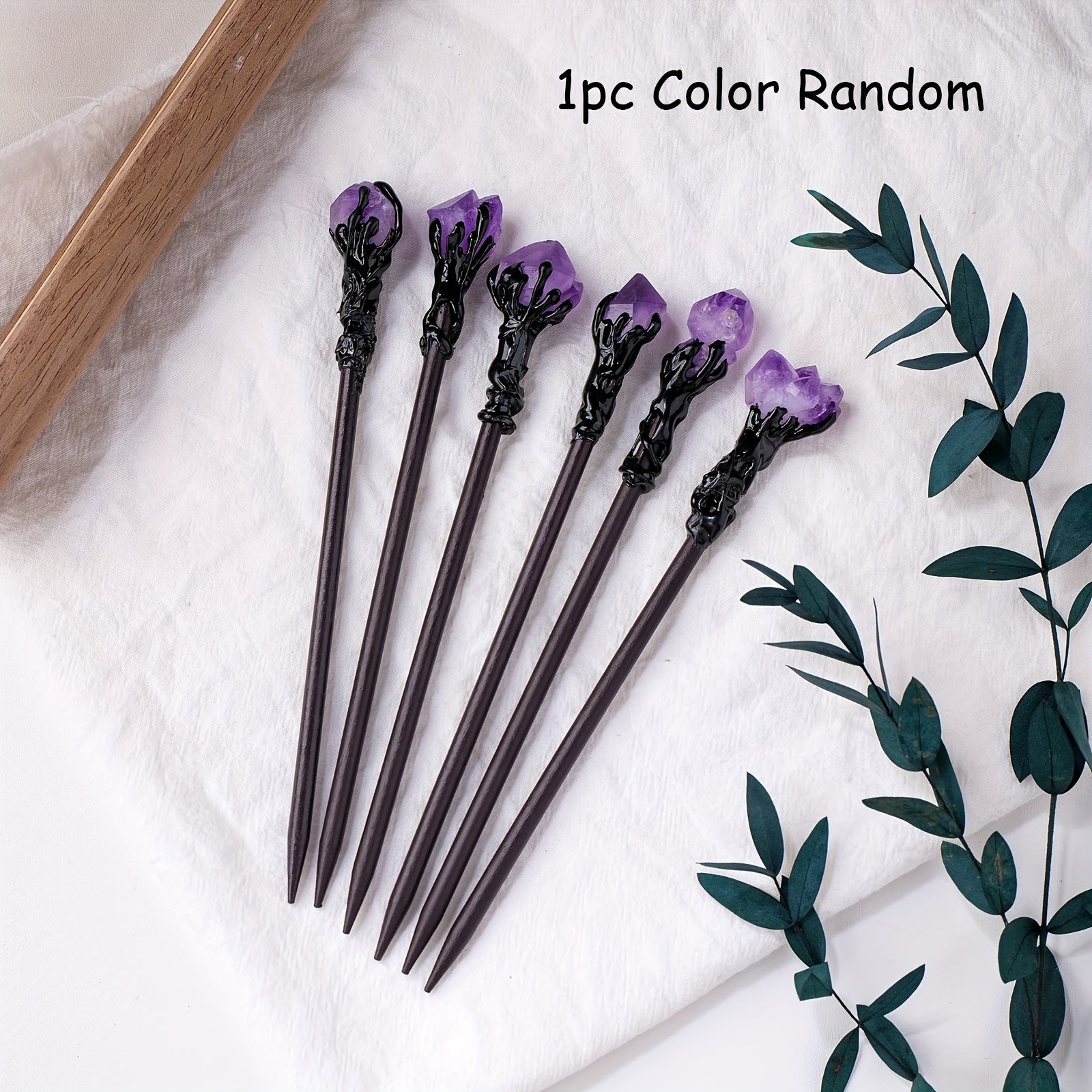 Women's Crystal Hair Stick with Natural Quartz and Elegant Design