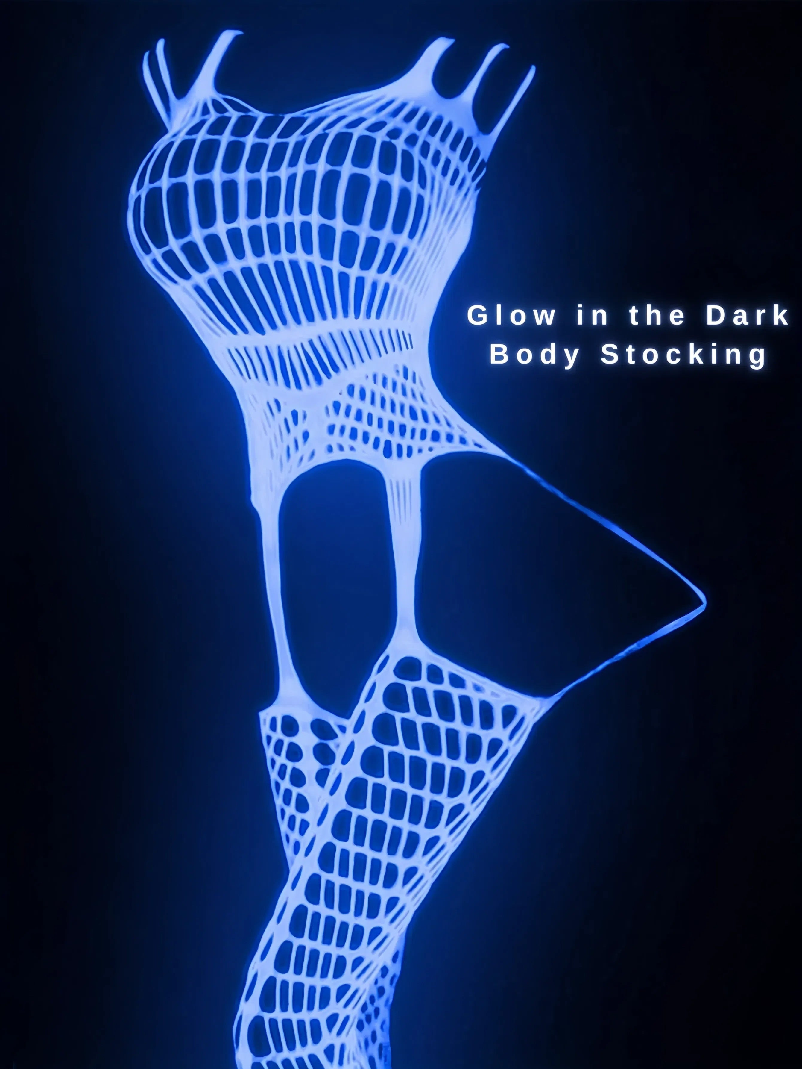 Women's Plus Size Glow-in-the-Dark Fishnet Stockings Sheer Tights