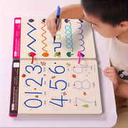 Conjunto de cuadernos de práctica reutilizables para niños con bolígrafo borrable, habilidades tempranas de escritura y dibujo