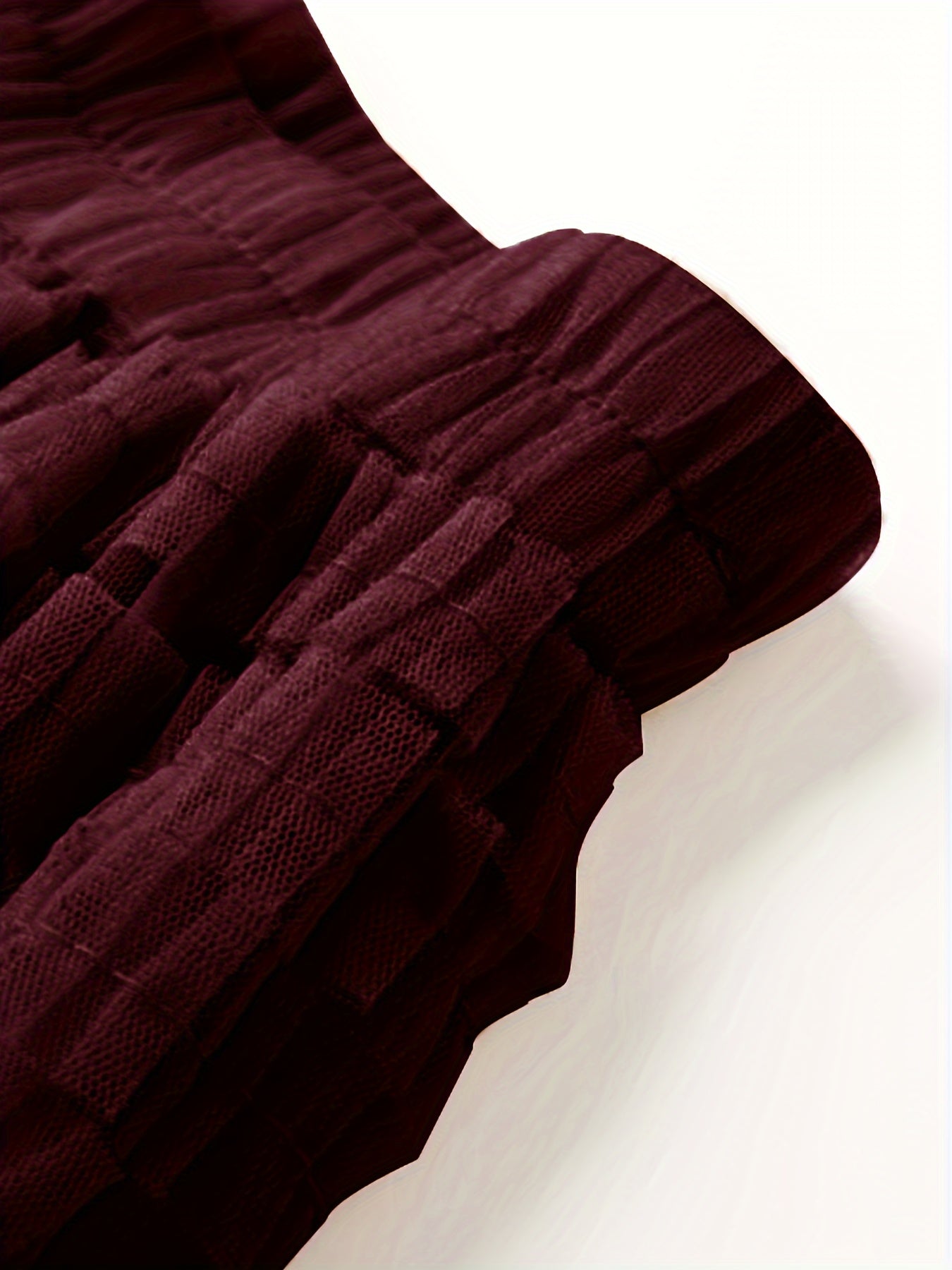 Women's Tiered Ruffle Tulle Skirt Solid Color Spring Summer Casual