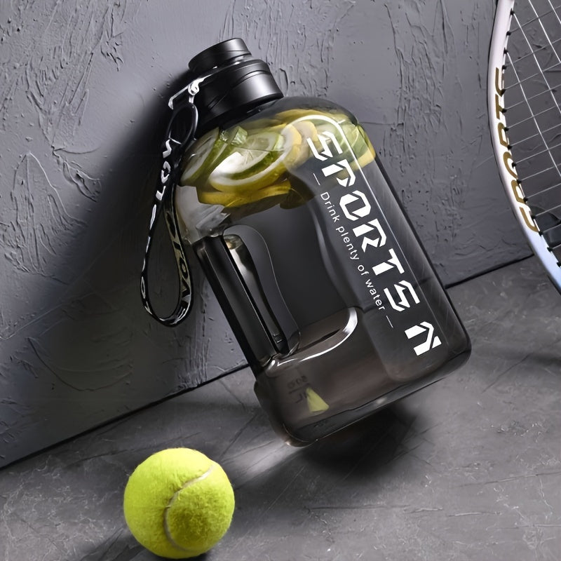 Large 1700ml Sports Water Bottle with Straw Durable PC Material for Gym Travel Camping