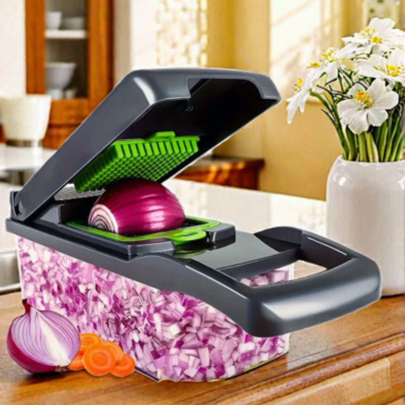 Vegetable Cutter Set Handheld Food Safe Plastic Dicing Tool for Fruits and Vegetables