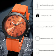 Unisex Minimalist Silicone Strap Watch with Zinc Alloy Dial and Quartz Movement