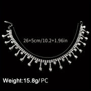 Women's High Heel Shoes with Sparkle Chain and Delicate Accessories