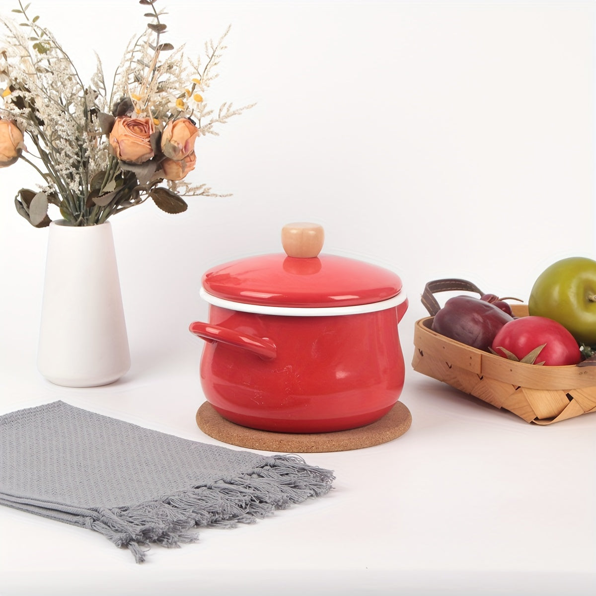 Enamel Cookware Non-Stick Soup Pot Stewing Pot with Large Capacity