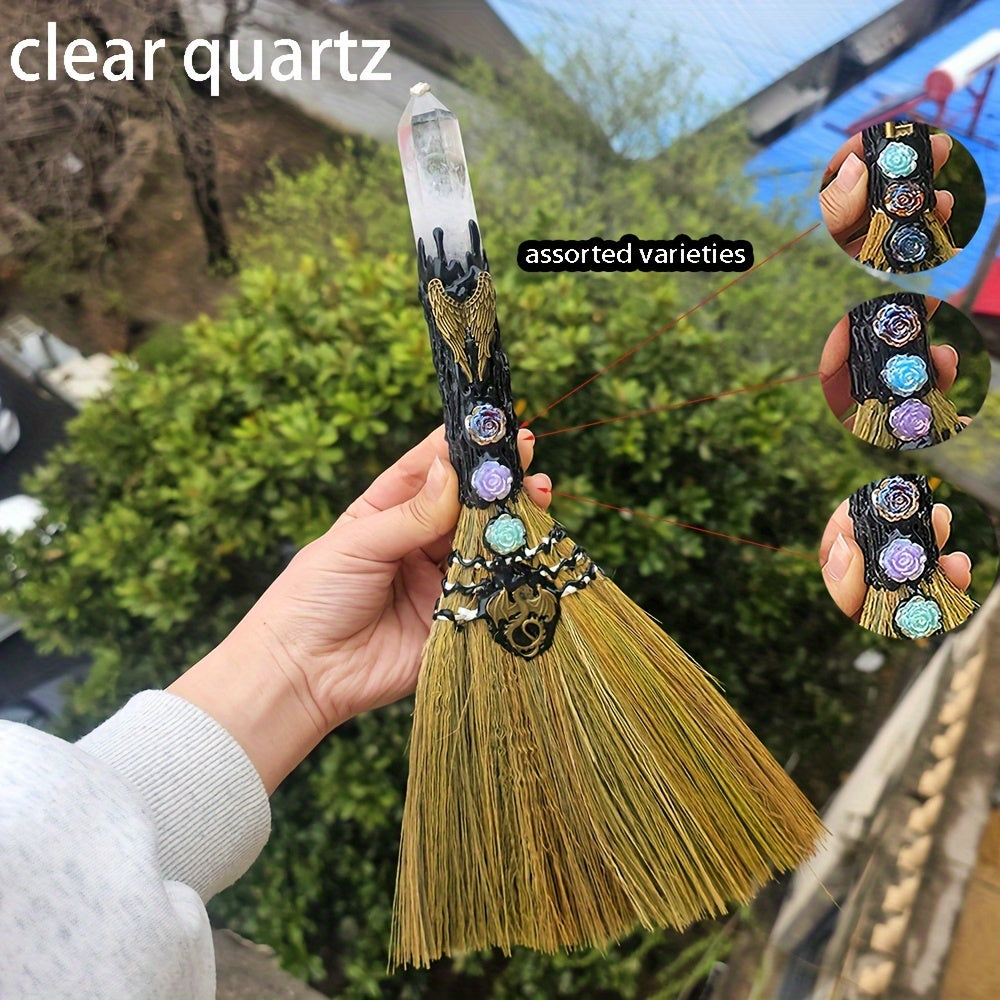 Hexagonal Natural Crystal Pillar for Home Decor and Meditation