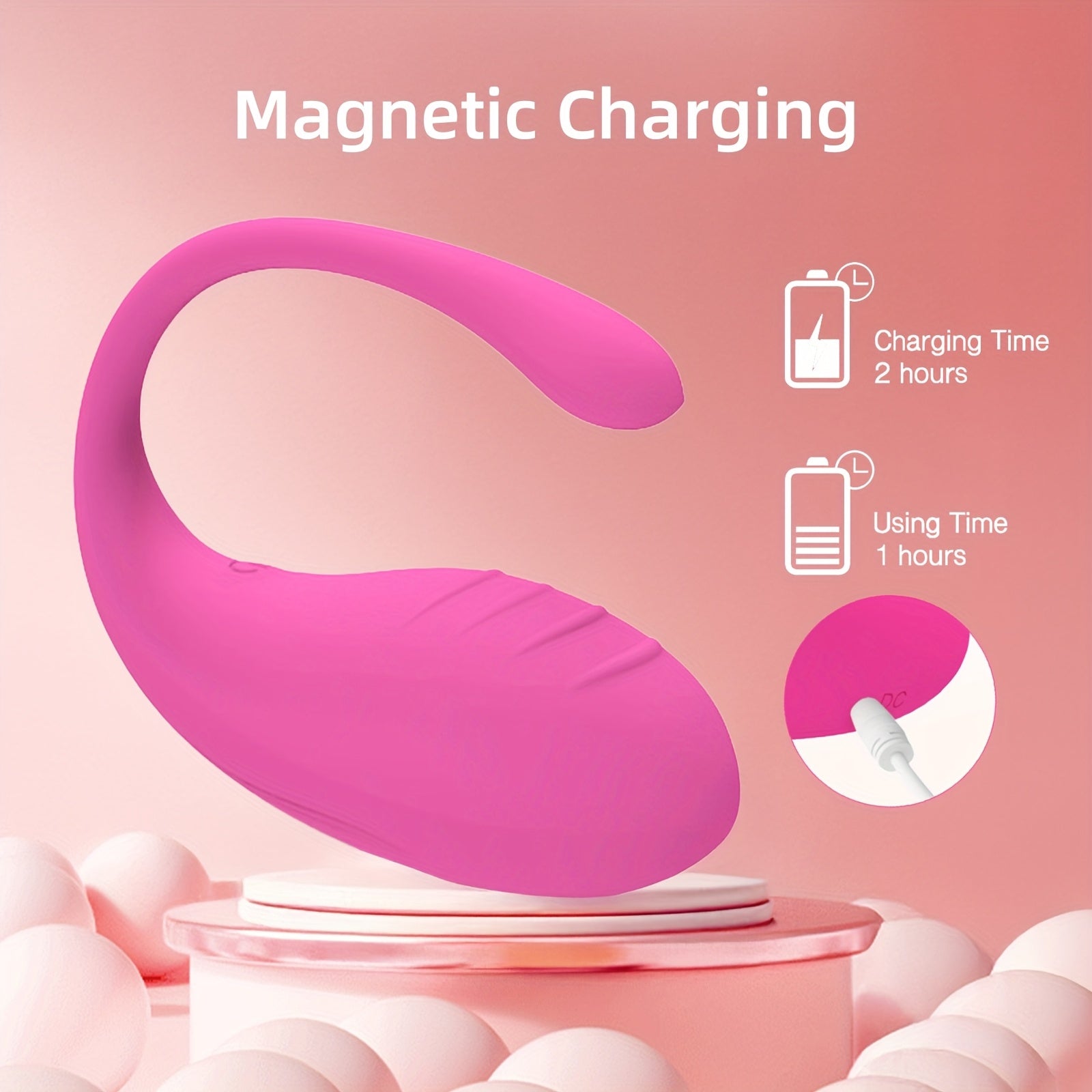 Female Vibrator Masturbator with Vibrating and Silent Shock Features