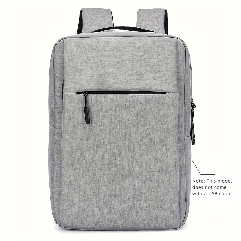 Large Nylon Travel Laptop Backpack with USB Charging and Stain-Resistant Features
