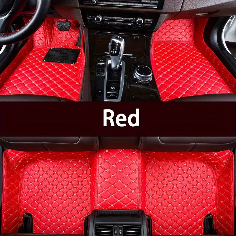 Car Floor Mats 6PCS PU Leather Anti-slip for Sedan SUV Interior Accessories