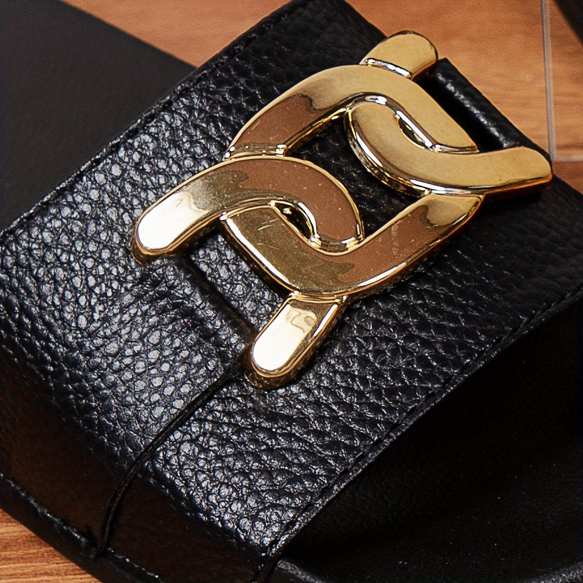 Ayollar uchun qora slayd sandalki, oltin tokchali Eva taglik, kundalik ochiq barmoqli dizayn