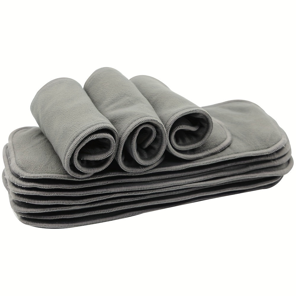 Reusable Charcoal Bamboo Baby Cloth Diaper Inserts Grey 1/10 Pack