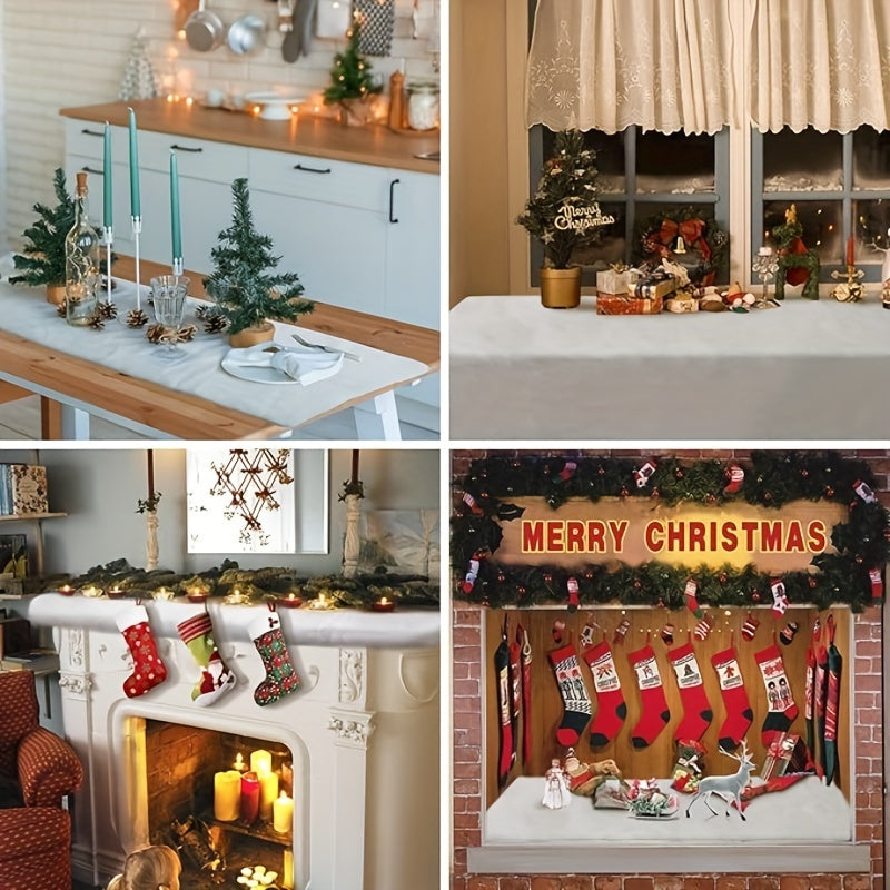 Christmas Snow Blanket Cozy Knit 89cm x 240cm Holiday Decor and Warmth