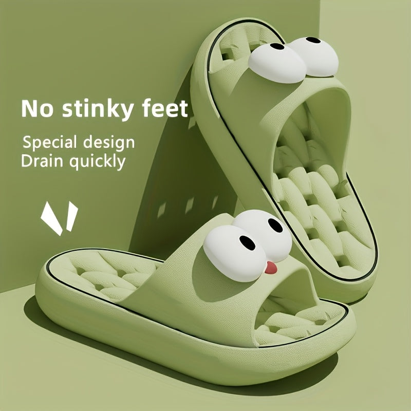 Unisex EVA Non-Slip Slippers Minimalist Striped House and Beach Shoes