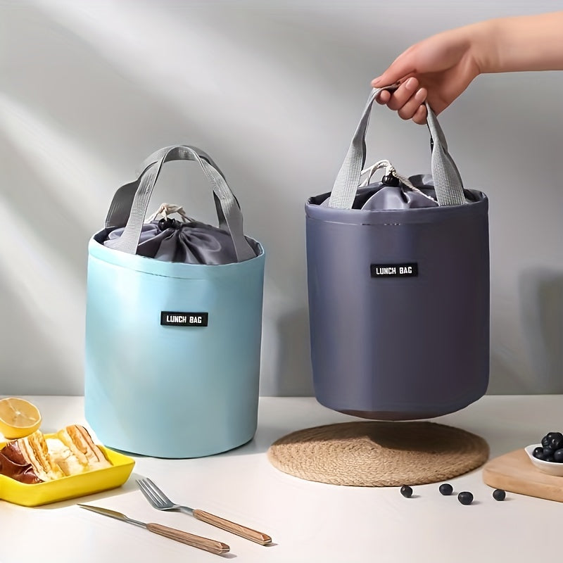 Yoshlar va kattalar uchun portativ izolyatsiyalangan tushlik sumkasi, dumaloq tutqichli dizayn