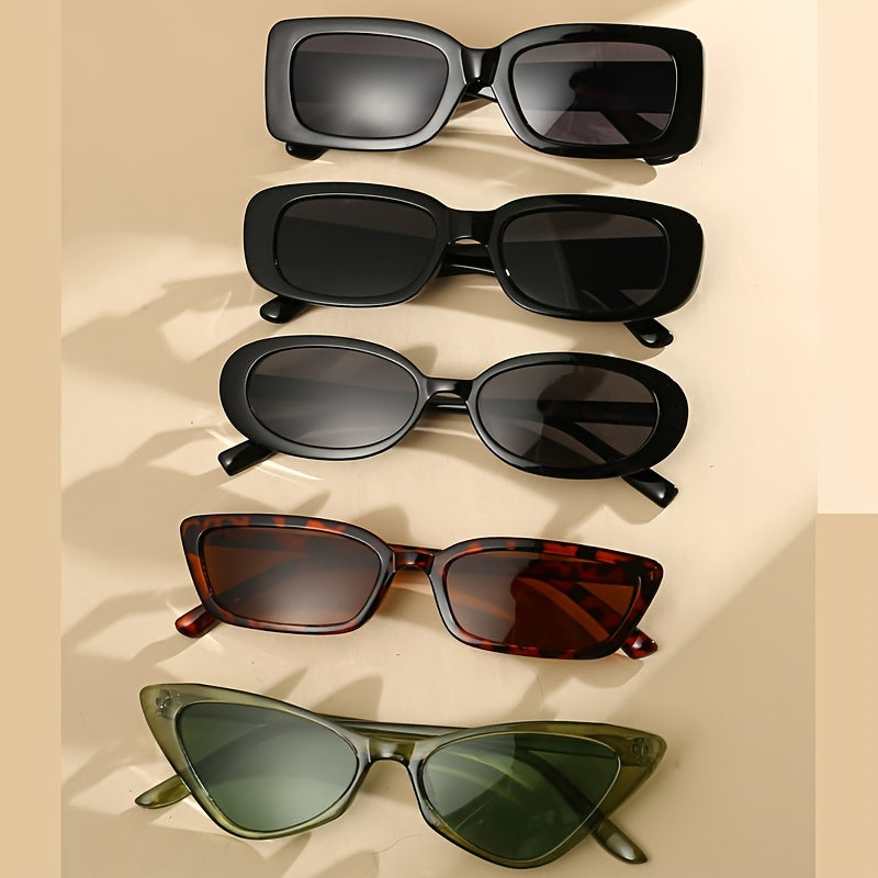5 пар унисекс модных очков для пляжа и повседневной носки, легкие стильные очки