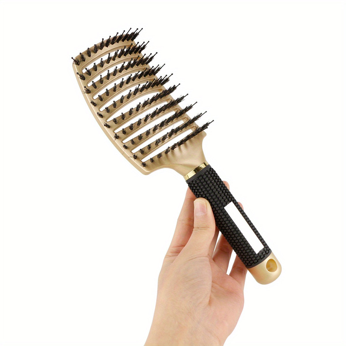 Cepillo desenredante para cabello curvado unisex con peine de masaje hueco para peinado