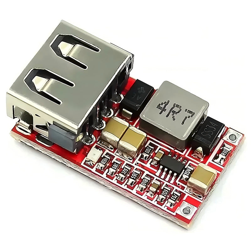 Módulo de reducción USB 6-24V a 5V 3A Convertidor Buck DC-DC para cargador de teléfono fuente de alimentación para coche