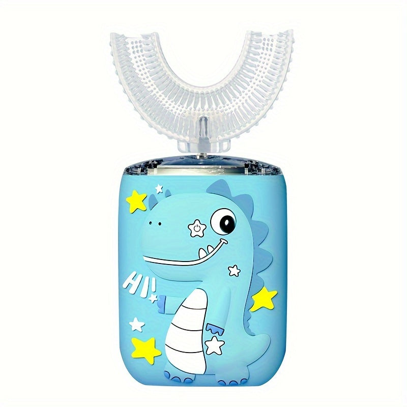Cepillo de dientes eléctrico en forma de U para niños, limpiador dental, temporizador de seis velocidades
