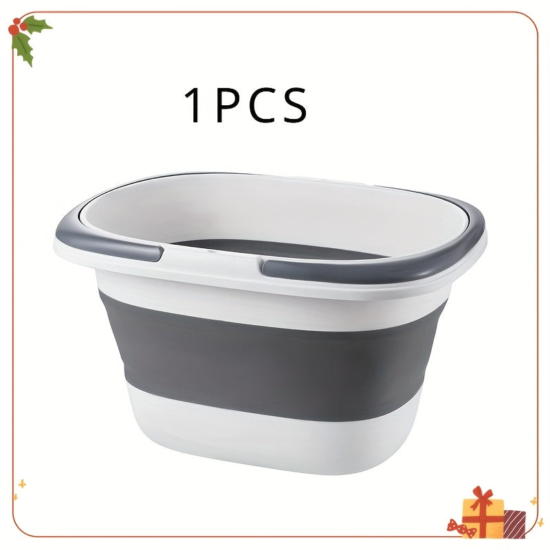 16L Egiluvchan Silikon va PP qozon, tutqich bilan, sayohat qilish, tozalash va uy uchun