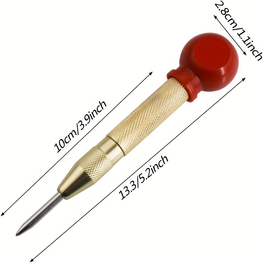 Automatic Center Punch Spring Loaded Marking Tool for Woodworking