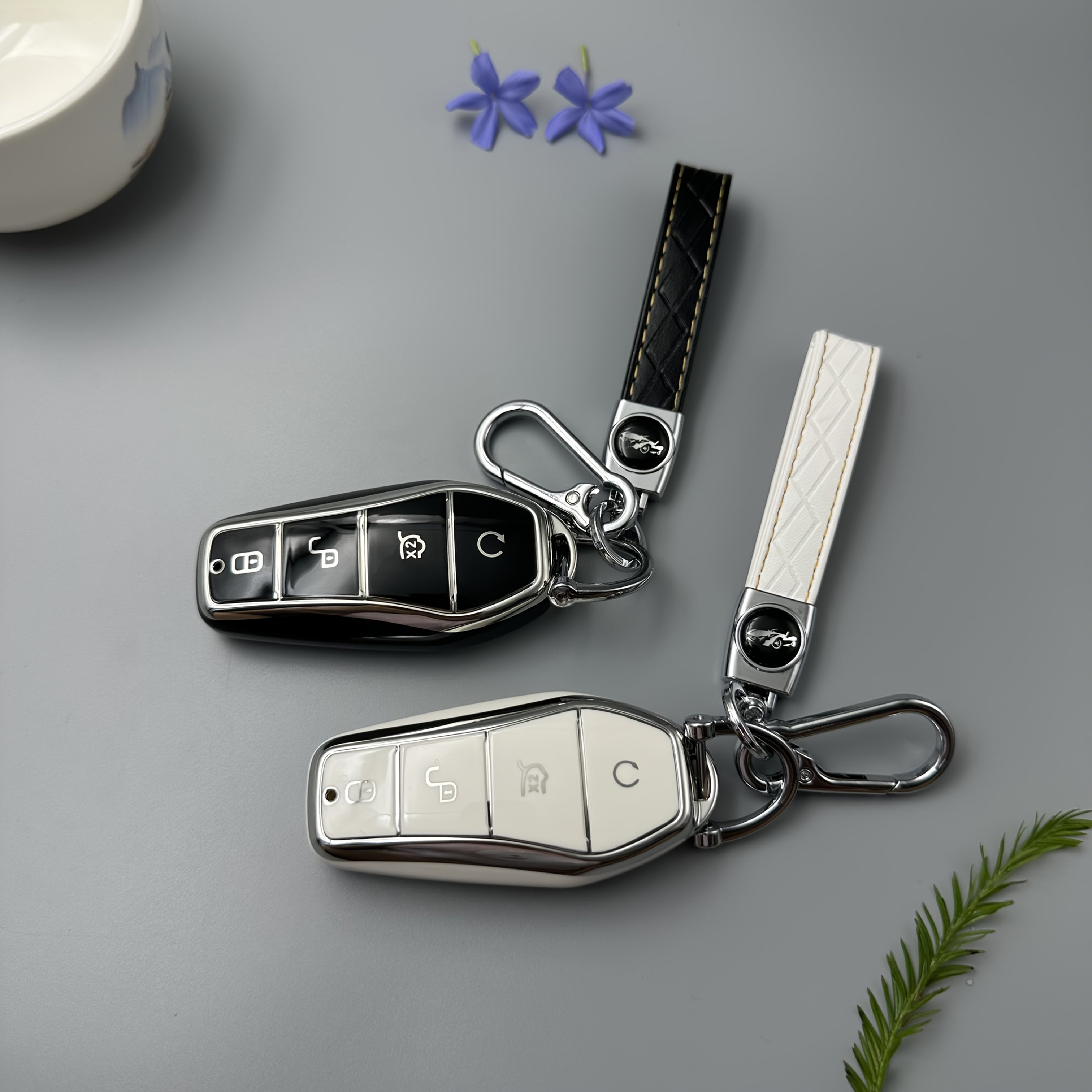 High-Quality TPU Remote Key Fob Cover Shell for Car with Keychain