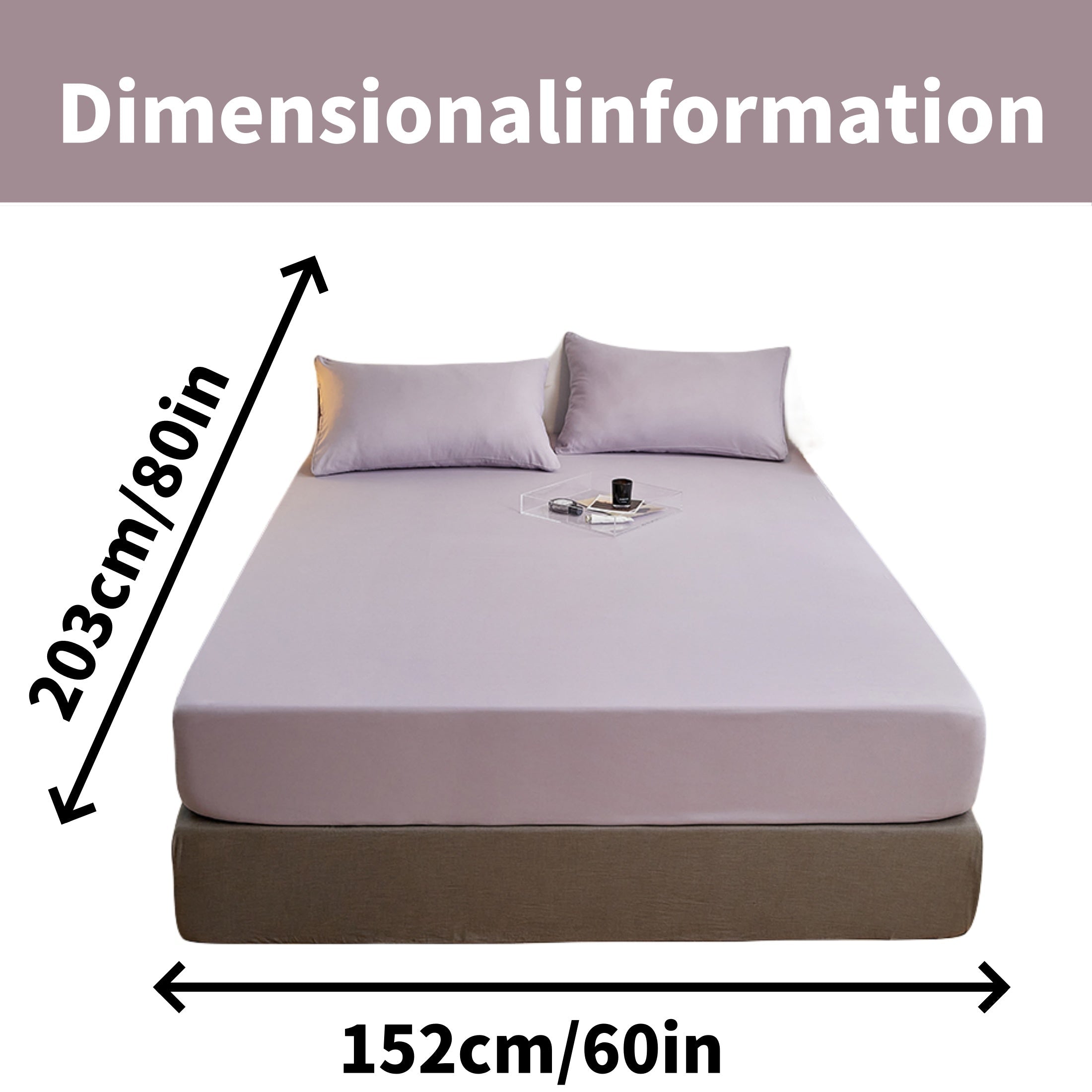 Juego de sábanas ajustadas de poliéster cepillado con 2 fundas de almohada, con bolsillo profundo, ropa de cama