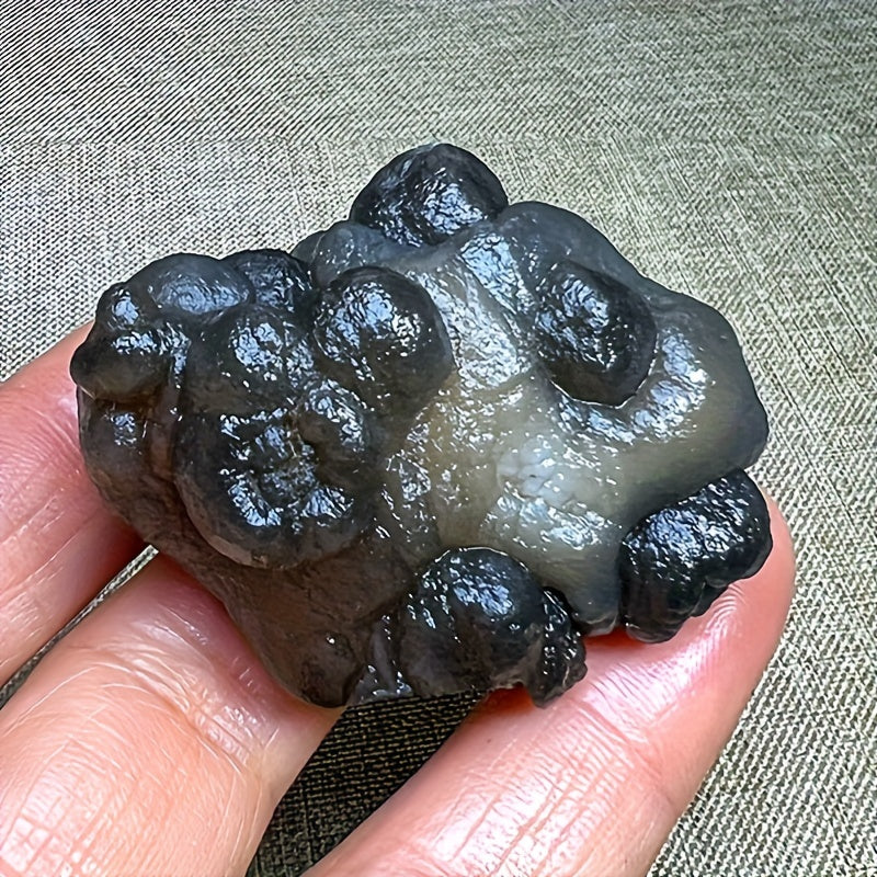 Natural Pictographic Agate Geode with Quartz Crystal Stone