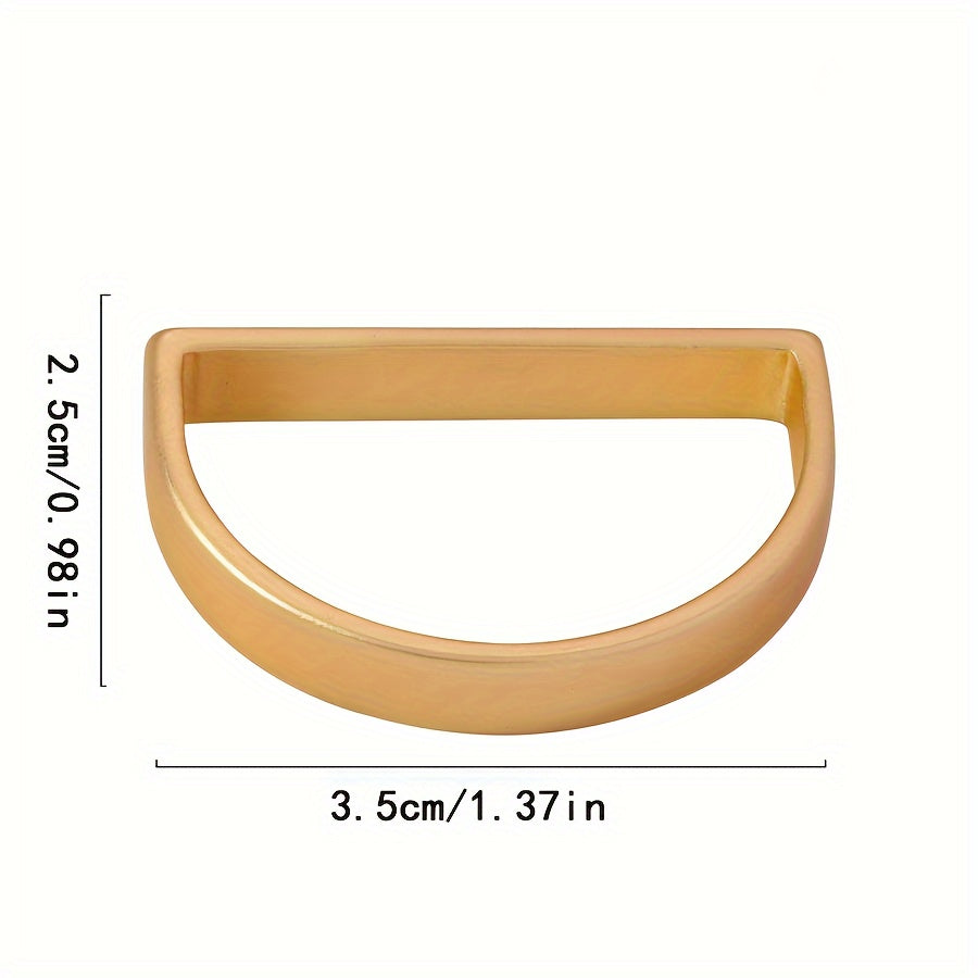 Set of 6 Gold Stainless Steel Napkin Rings for Elegant Table Decor