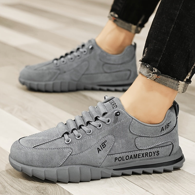 Men's Blue Sneakers with PU Upper PVC Sole Casual Running Shoes