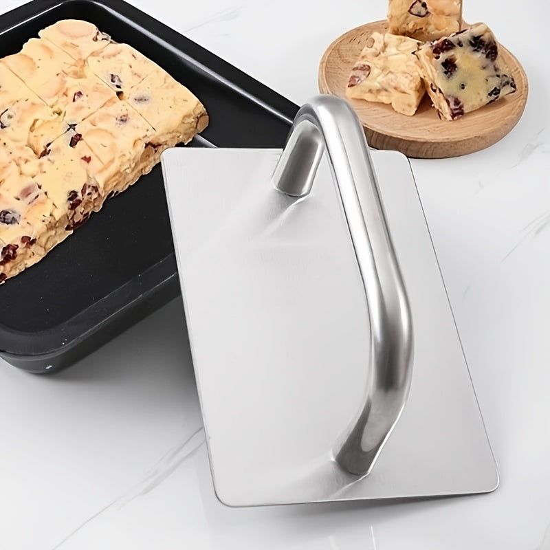 Prensador de masa de acero inoxidable con mango, herramienta de cocina para hornear pasteles